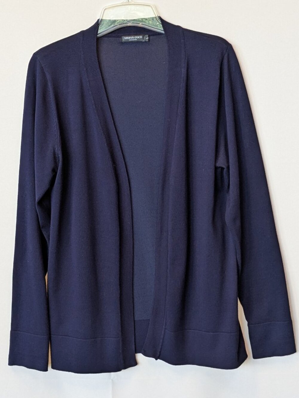 Navy Blue Open Front Cardigan